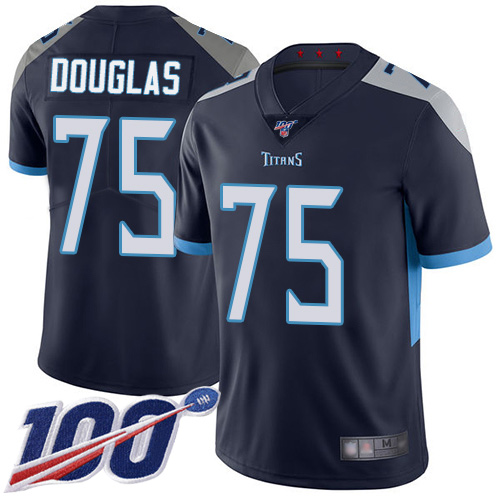 Tennessee Titans Limited Navy Blue Men Jamil Douglas Home Jersey NFL Football #75 100th Season Vapor Untouchable->women nfl jersey->Women Jersey
